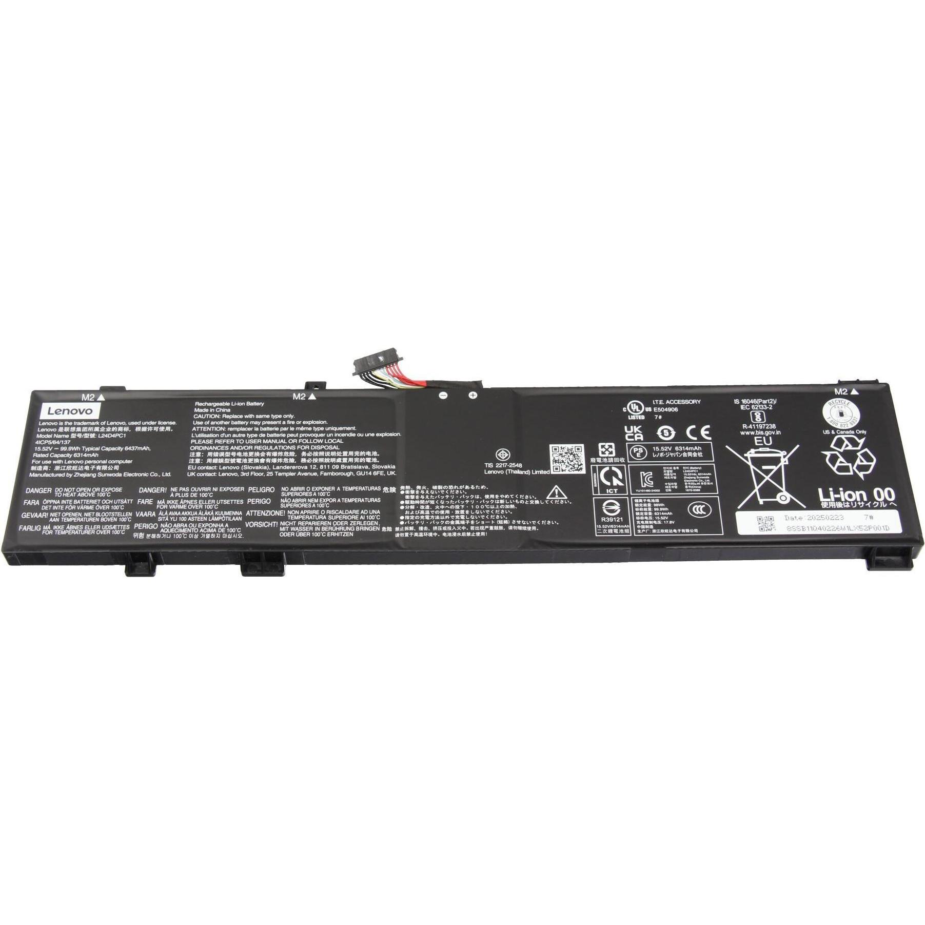 Lenovo 5B11Q40229 (4 Zellen, 6437 mAh), Notebook Akku