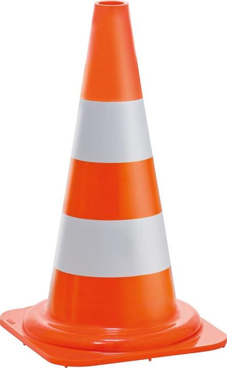 Magni Leitkegel 500mm, 2 weisse Streifen, leuchtorange
