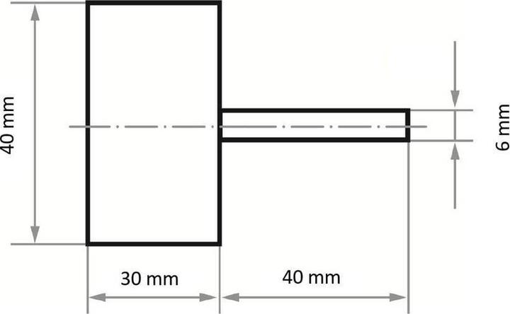 Image du produit Lukas LUKAS-ERZETT A2204040306104 Fächerschleifer SFM universal 40x30 mm Schaft 6 mm K (80, 100)