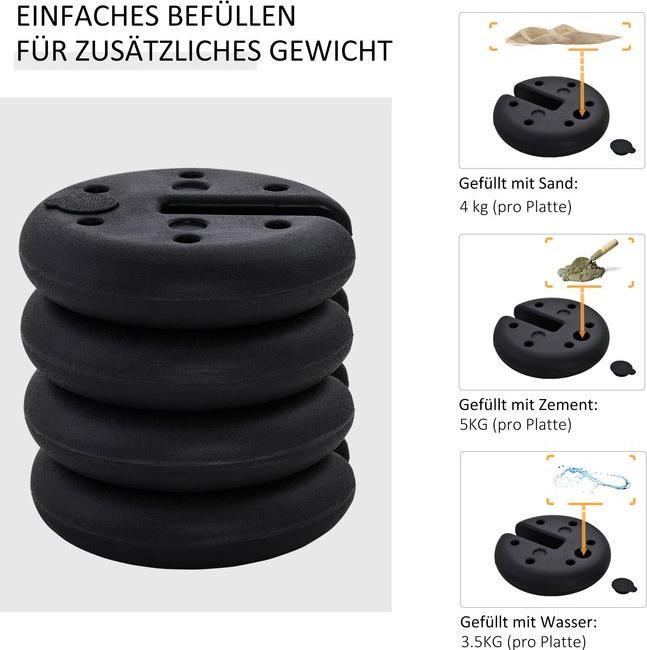 Produktbild Swisshandel24 Pavillon Standfuss Gewicht (25 cm, 25 cm)