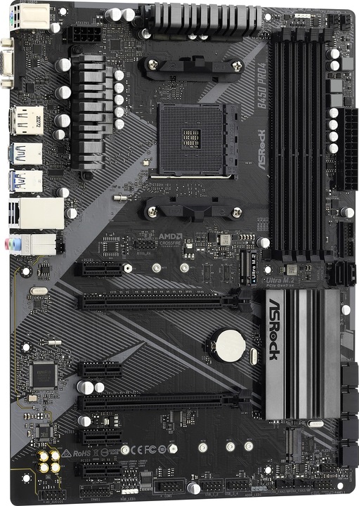 Actual product image AsRock Mainboard B450M Pro4 2.0 (AM4, AMD B450, mATX)