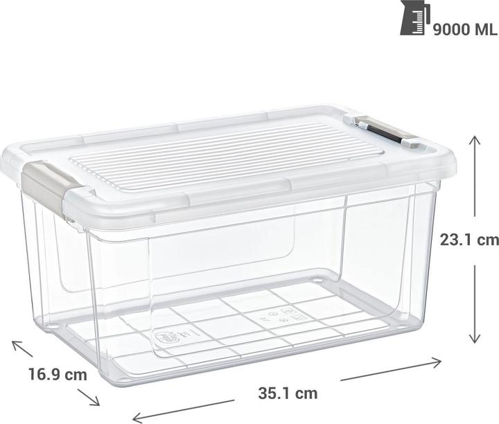 Produktbild Storage Solutions Vorratsbox, 9 Liter, transparent, 2er-Set (9 l)