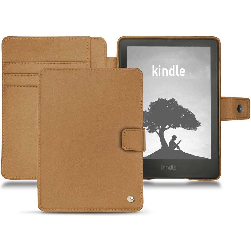 Noreve Lederschutzhülle Wallet (Kindle Signature Edition), eReader Zubehör, Beige