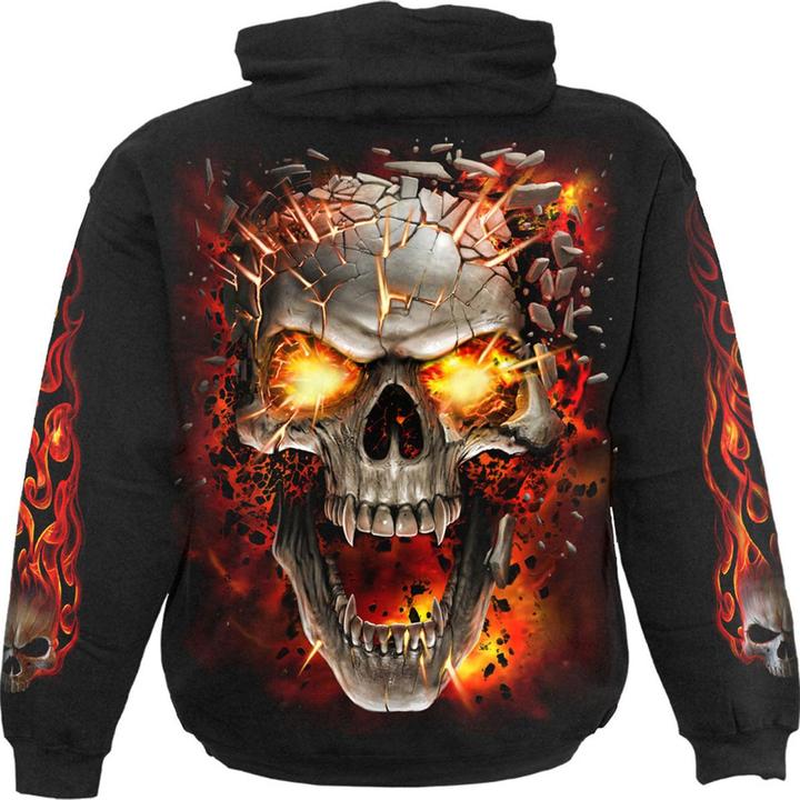 Produktbild Spiral Skull Blast Kapuzenpullover Zum Überziehen (116)