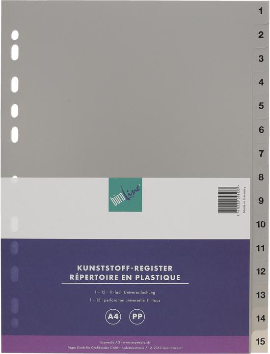 Image du produit BüroLine Intercalaire PP gris A4