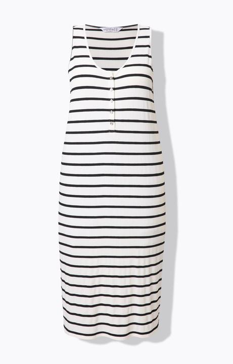 Produktbild Studio Untold Midikleid, ärmelloser Straight Shape, Jersey, Ringel (54)
