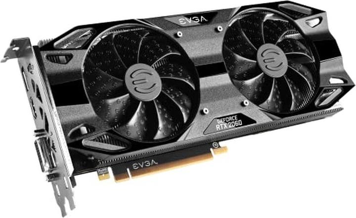 Actual product image EVGA GeForce RTX 2060 12GB XC Gaming 12GP42263KR 12GB GDDR6 Dual Fans Metal Backplate Black 2 Slots (12 GB)