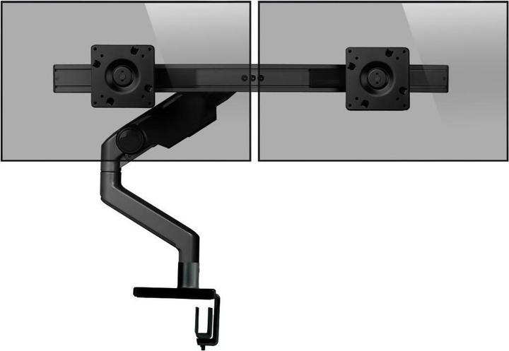 Produktbild Humanscale M8.1 Dual Monitorhalter für USM Tisch schräg schwarz (M81UBB2B)