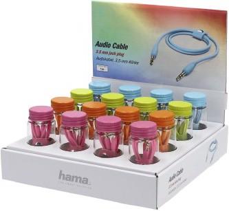Actual product image Hama Audio cable, 3.5mm jack, male - male, 1m, 16pcs in display (1 m, AUX cable)
