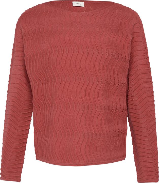 Produktbild s.Oliver Strickpullover Feinstrickpullover mit Wellenstruktur (44)