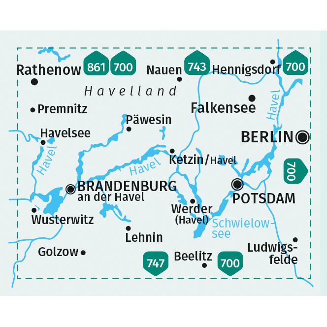 Thumbnail - KOMPASS Wanderkarte 745 Havelland 25T, Landkarte