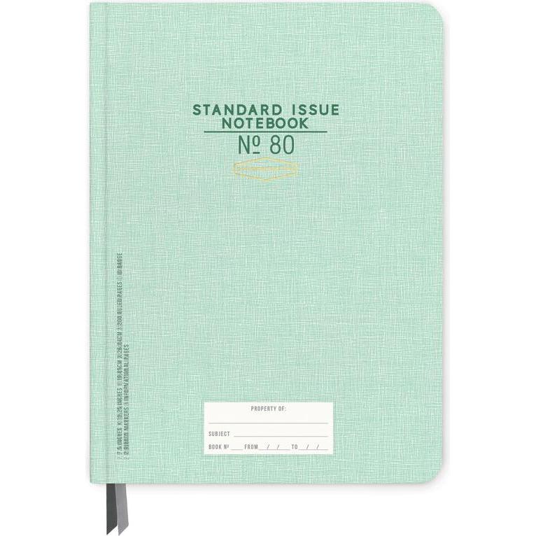 Designworks, Heft + Block, Standard Issue Jumbo Green (Liniert, Harter Einband)