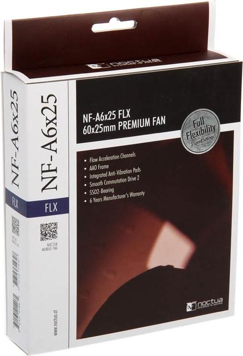 Actual product image Noctua Fan NF-A6x25 FLX (60 mm, 1 x)