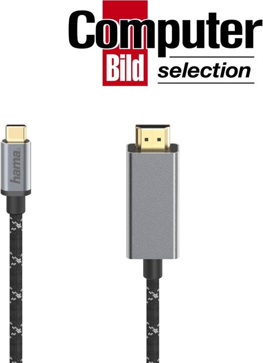 Actual product image Hama USB Typ C — HDMI (Typ A) (1.50 m)