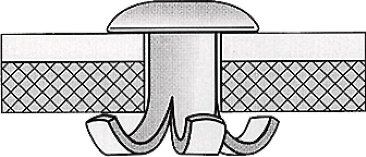 Actual product image Gesipa Expandable rivet flat round head 4.8x14 aluminium with steel mandrel