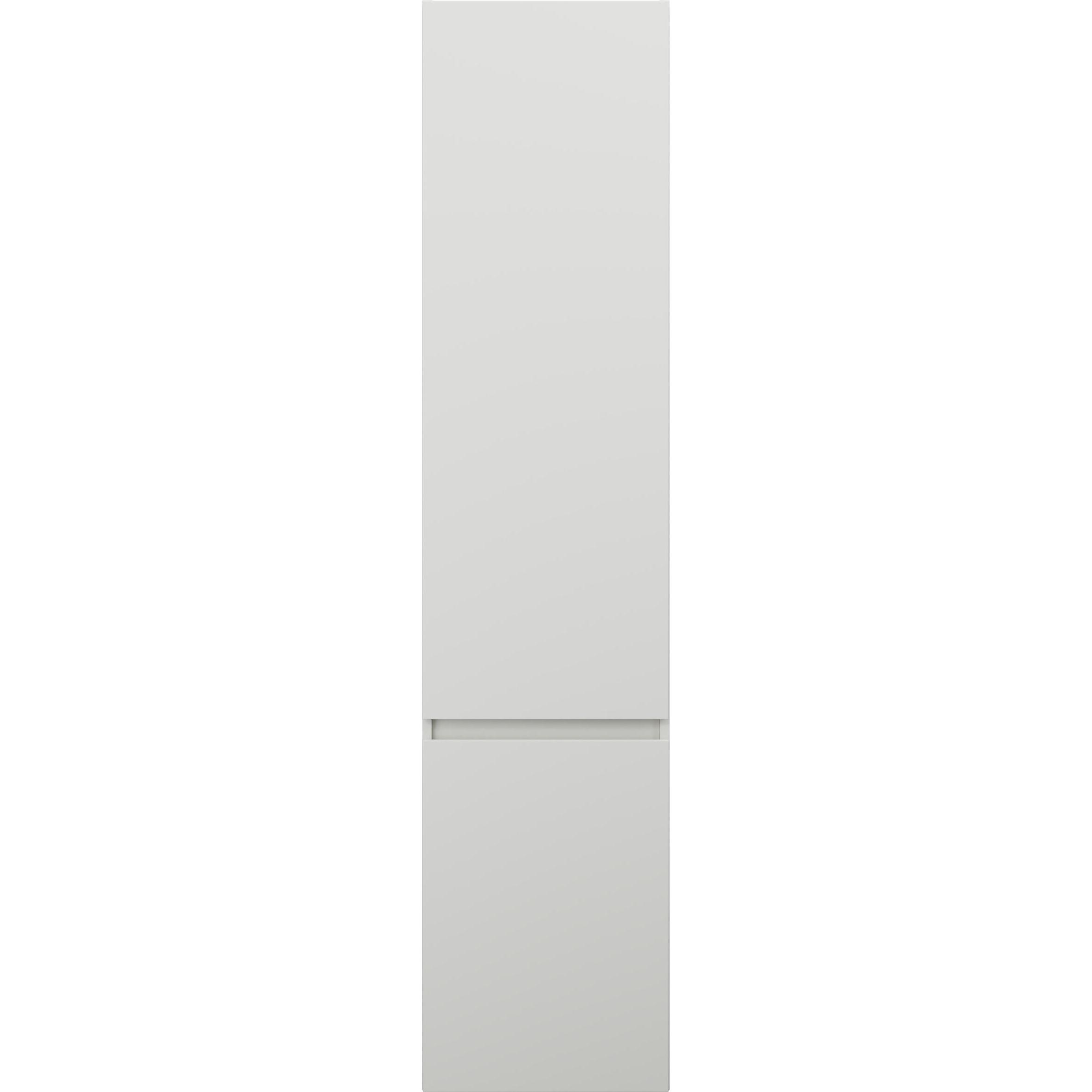 burgbad, Badezimmerschrank, Lin20 Hochschrank Wandhängend mit 2 Türen inklusive Winkelablagen, Tiefe 245mm, Türanschl