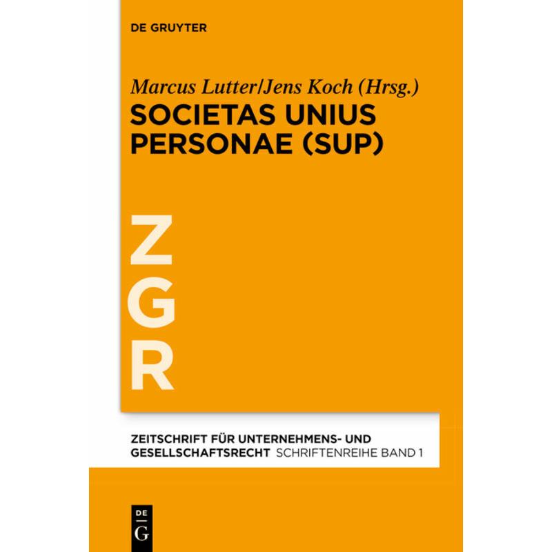 Societas Unius Personae (SUP), Fachbücher von Jens Koch, Marcus Lutter