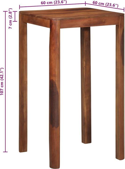 Produktbild vidaXL Bartisch (60 x 60 x 107 cm)