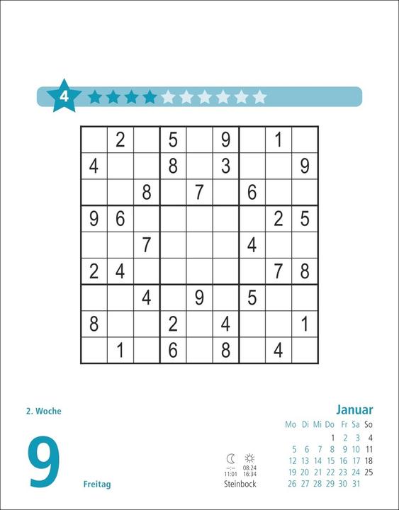 Immagine prodotto Stefan Heine Sudoku mittel Tagesabreisskalender 2026