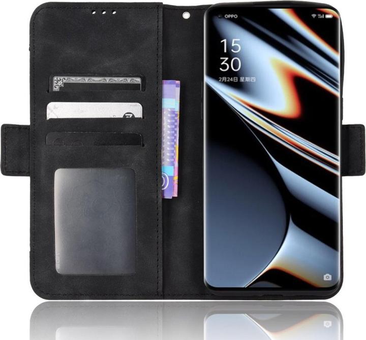 Actual product image Cover-Discount OPPO Find X5 Pro - case with many card slots dark blue (Oppo Find X5 Pro)