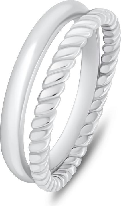 Image du produit Brilio Silver - Original double silver ring RI064W - Circuit : 52 mm (52)