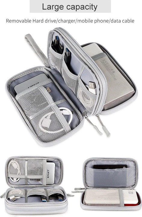 Produktbild Only-Bags.Store Kabeltasche, elektronische Tasche, Organizer für elektronisches Zubehör, tragbarer Kabel-Organizer