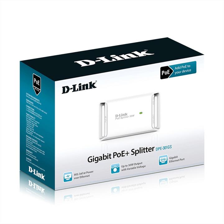 Produktbild D-Link 1-Port Gigabit Poe+ Splitter (2 Ports)