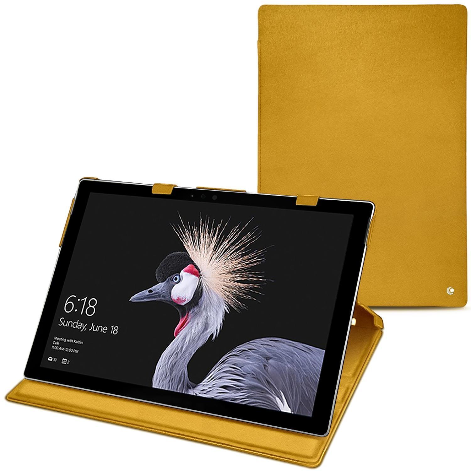 Noreve Lederschutzhülle vertikal (Surface Pro (2017)), Tablet Hülle, Orange