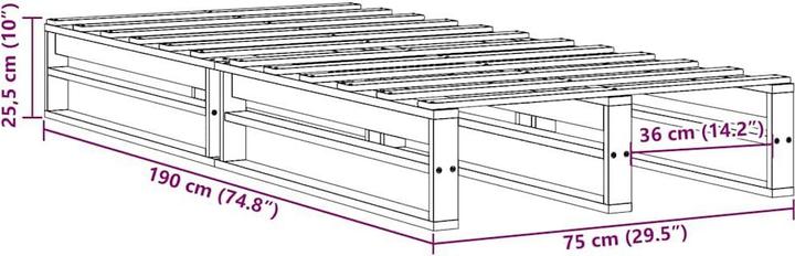 Image du produit vidaXL Bettrahmen (75 x 190 cm)