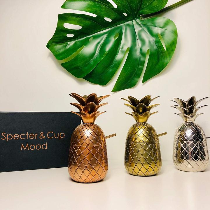 Immagine prodotto Specter & Cup Tazza cocktail ananas Mood Gold (3 dl, 1x, Bicchieri da bibita lunghi)