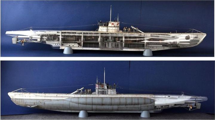 Actual product image Trumpeter DKM Submarine Type VIIC U-552