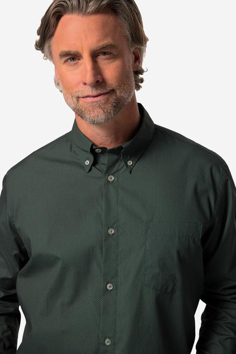 Actual product image Boston Park Hemd, Langarm, Minimal-Muster, Buttondown-Kragen, Comfort Fit (5XL)