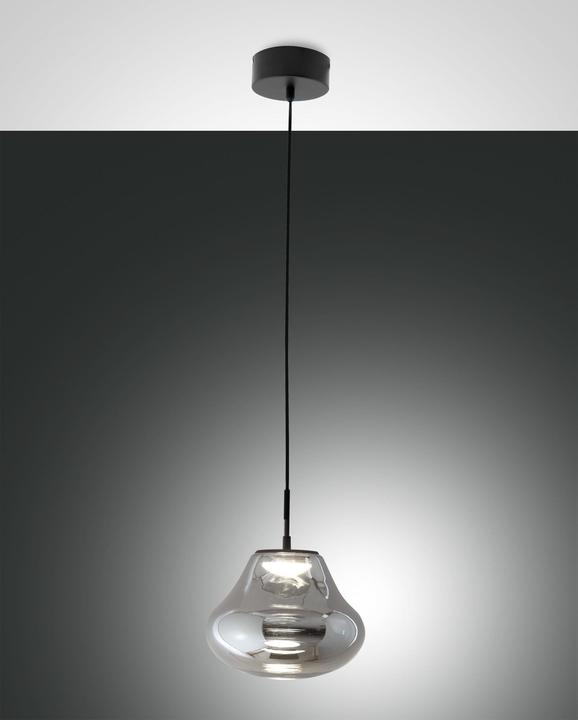 Image du produit Fabas Luce Deva LED Pendelleuchte 14W dimmbar steuerbare Lichtfarbe Grau transparent 3774-40-126