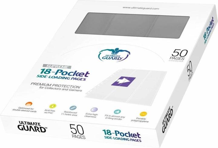 Image du produit Ultimate Guard UGD010490 - 18-Pocket Side-Loading Pages (50), grau