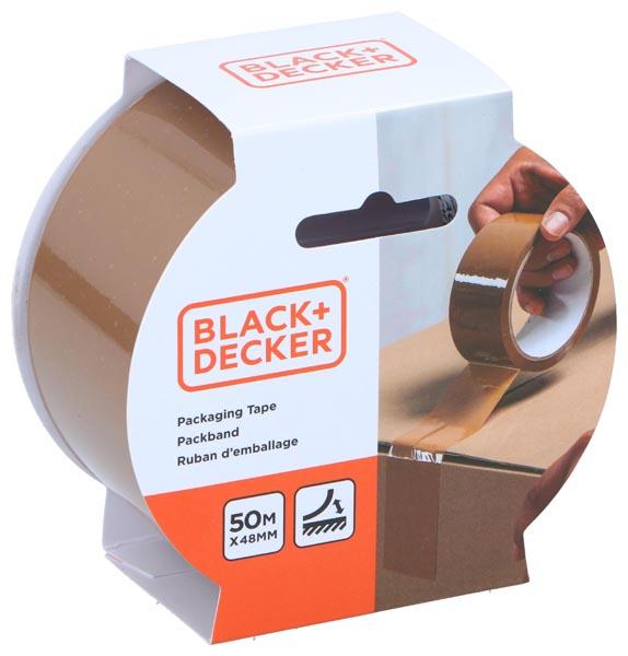 Black & Decker Ruban d'emballage 48mmx50mtr, Brown (48 mm)