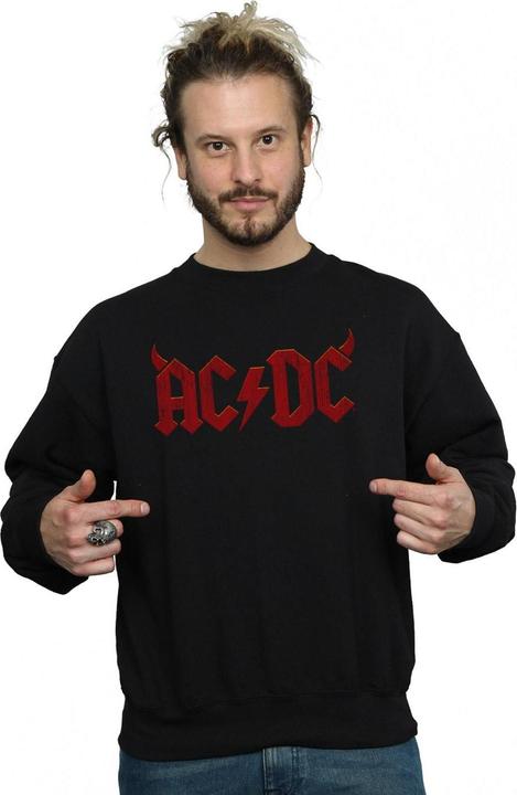 Actual product image AC/DC Mens Horns Logo Cotton Sweatshirt (XL)