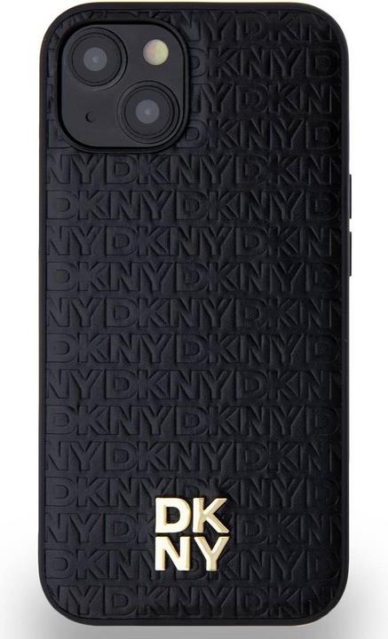 Produktbild DKNY DKHMP15SPSHRPSK iPhone 15 / 14 / 13 6.1" czarny/black hardcase Leather Pattern Metal Logo MagSa (Apple iPhone 15)