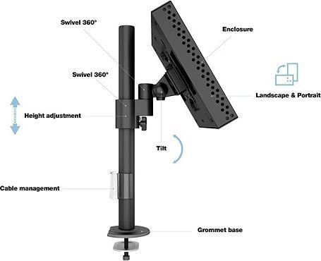 Actual product image DSS Monitor frame incl. table holder, 13"/2789 (Table, 13")