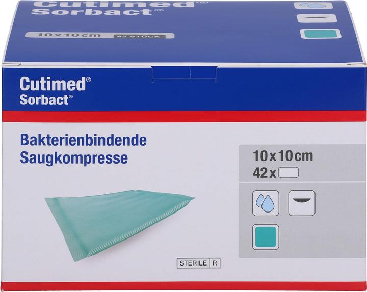 Produktbild BSN Cutimed Sorbact, Saugkomp.,antimikrobielle Wundauflage,steril, 10:10cm