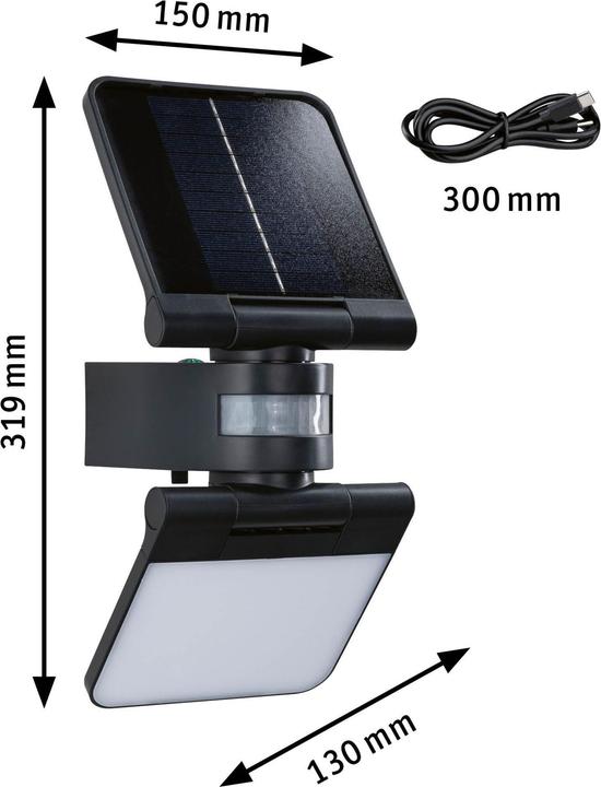 Actual product image Paulmann Lesly solar wallwasher (1600 lm, IP65)
