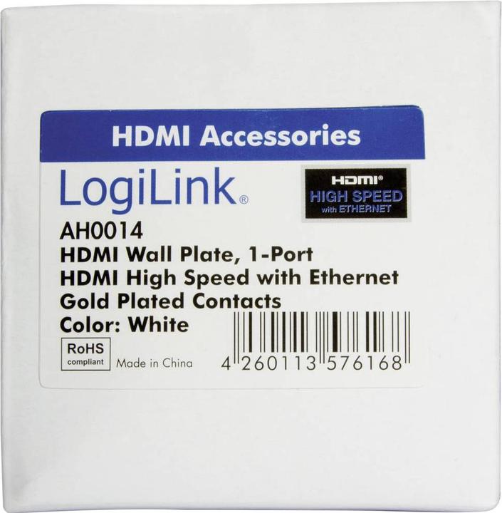 Produktbild LogiLink AV HDMI-Adapter – HDMI-Baltas (AH0014) (0.18 m, HDMI)