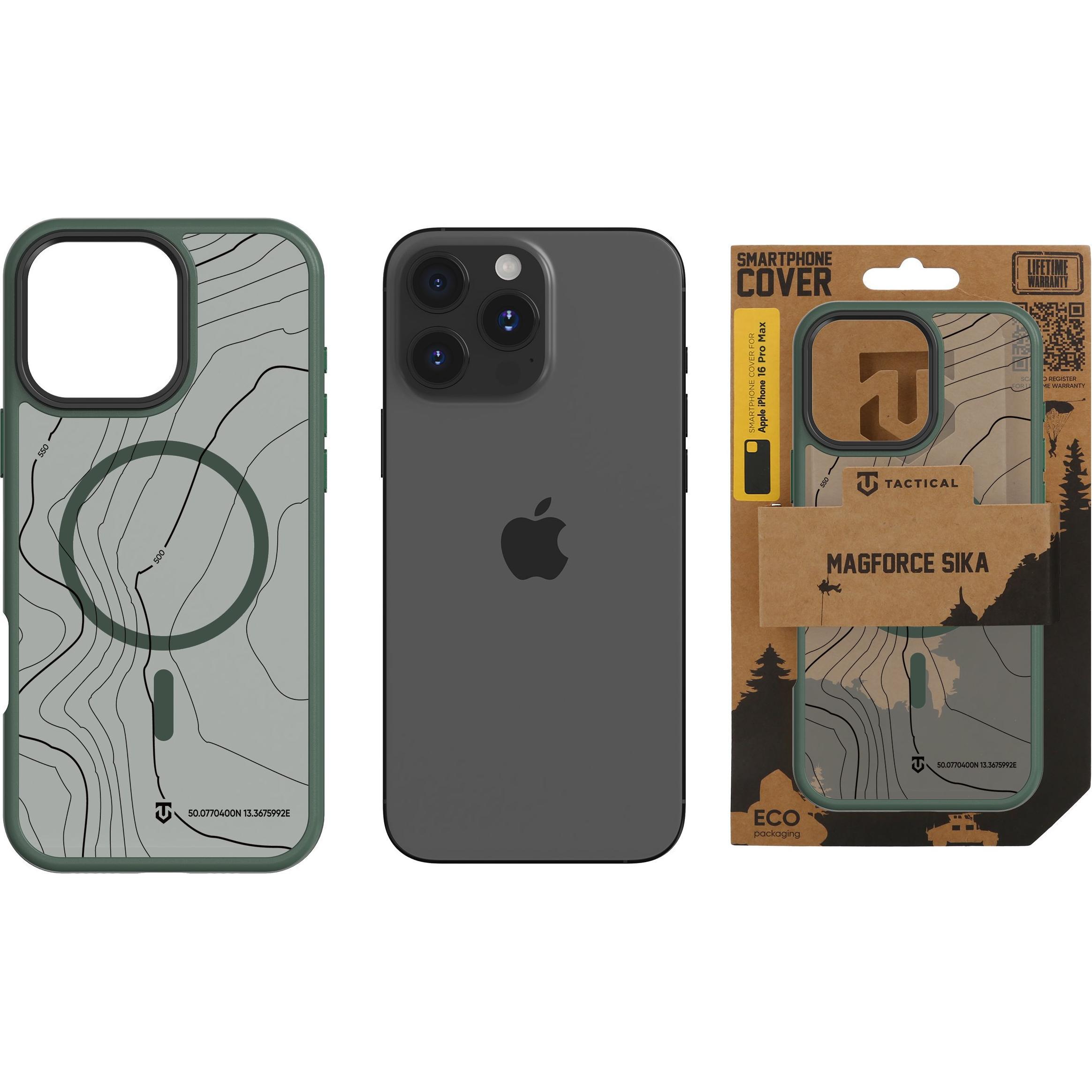 Tactical MagForce Hyperstealth Sika Cover für iPhone 16 Pro Max Waldgrün (Apple iPhone 16 Pro Max), Cover smartphone, Verde