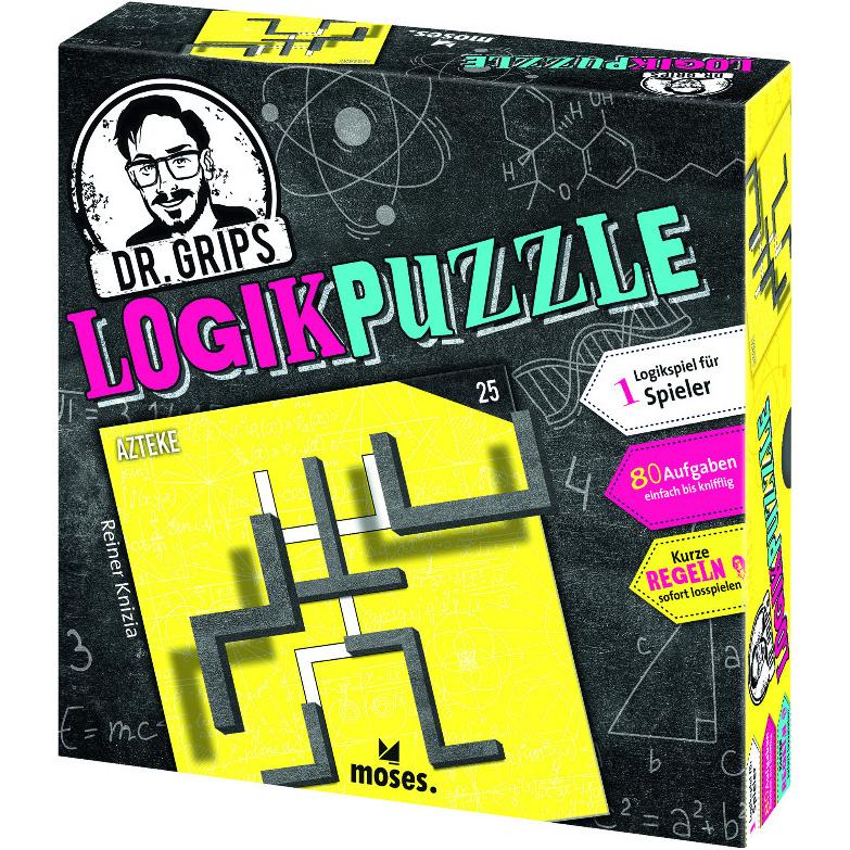 Moses MOS90324 - Dr. Grips Logikpuzzle, für 1 oder mehr Spieler, ab 8 Jahren (DE-Ausgabe)