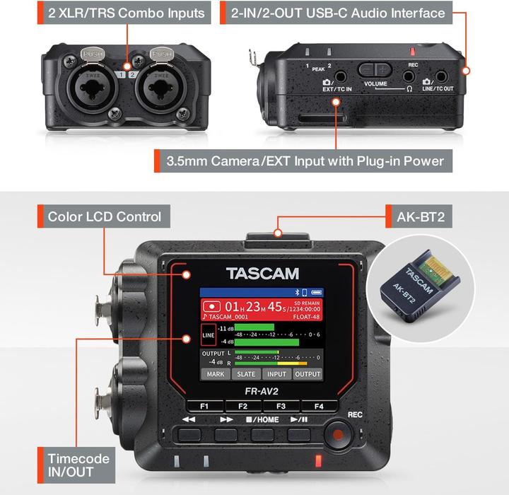 Actual product image Tascam FR-AV2 (Handheld)