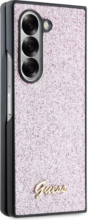 Produktbild Guess GUHCZFD6HGGSHP Z Fold6 F956 różowy/pink hardcase 4G Glitter Script (Samsung Galaxy Z Fold6)