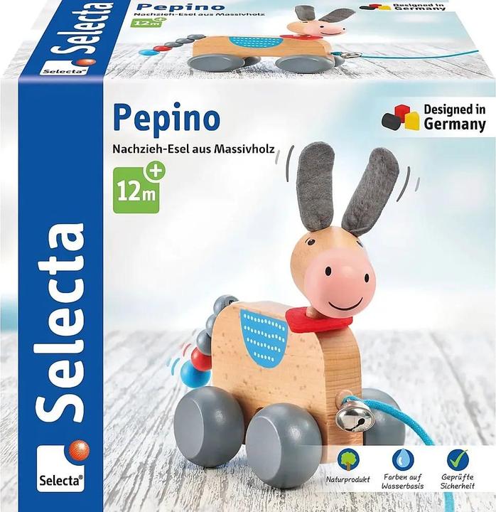 Actual product image Selecta Spielzeug Nachzieh-Esel Pepino 13 cm