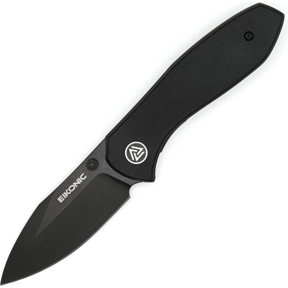 Eikonic, Mehrzweckmesser, Einhandmesser Kasador, Micarta, schwarz (7 cm)