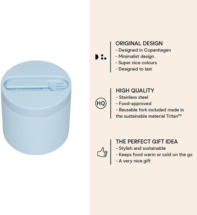 Produktbild Design Letters Travel Thermo Lunch Box Blue