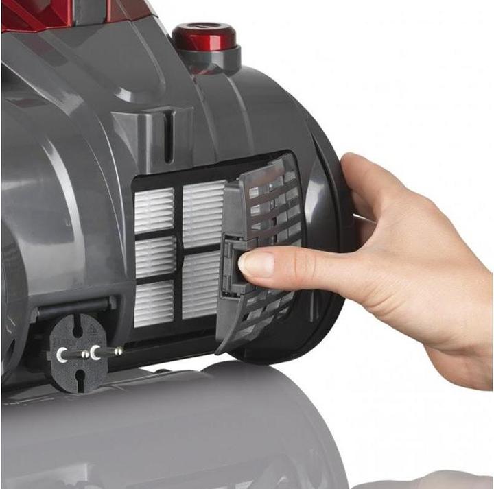 Actual product image CleanMaxx Cyclone vacuum cleaner red/grey