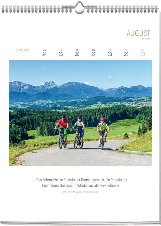 Actual product image Literarischer Fahrrad-Kalender 2026 (24 x 32 cm)
